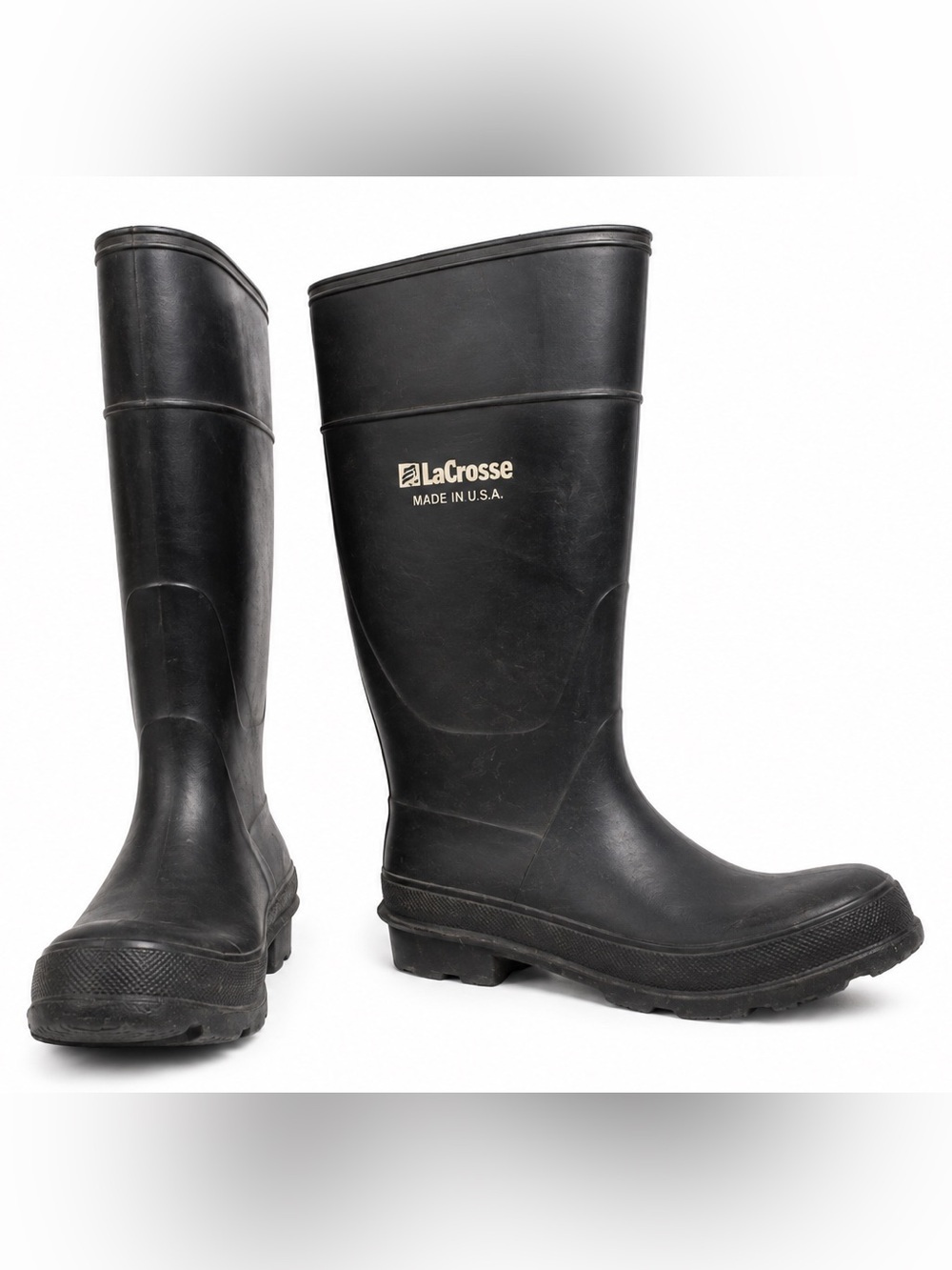 LaCrosse Black Unisex Rubber Boots Vintage